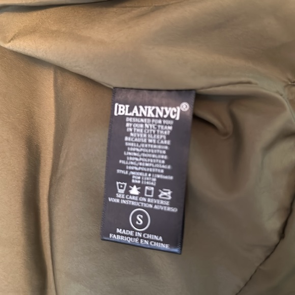 Blank NYC olive green quilted vest size small - Picture 7 of 7